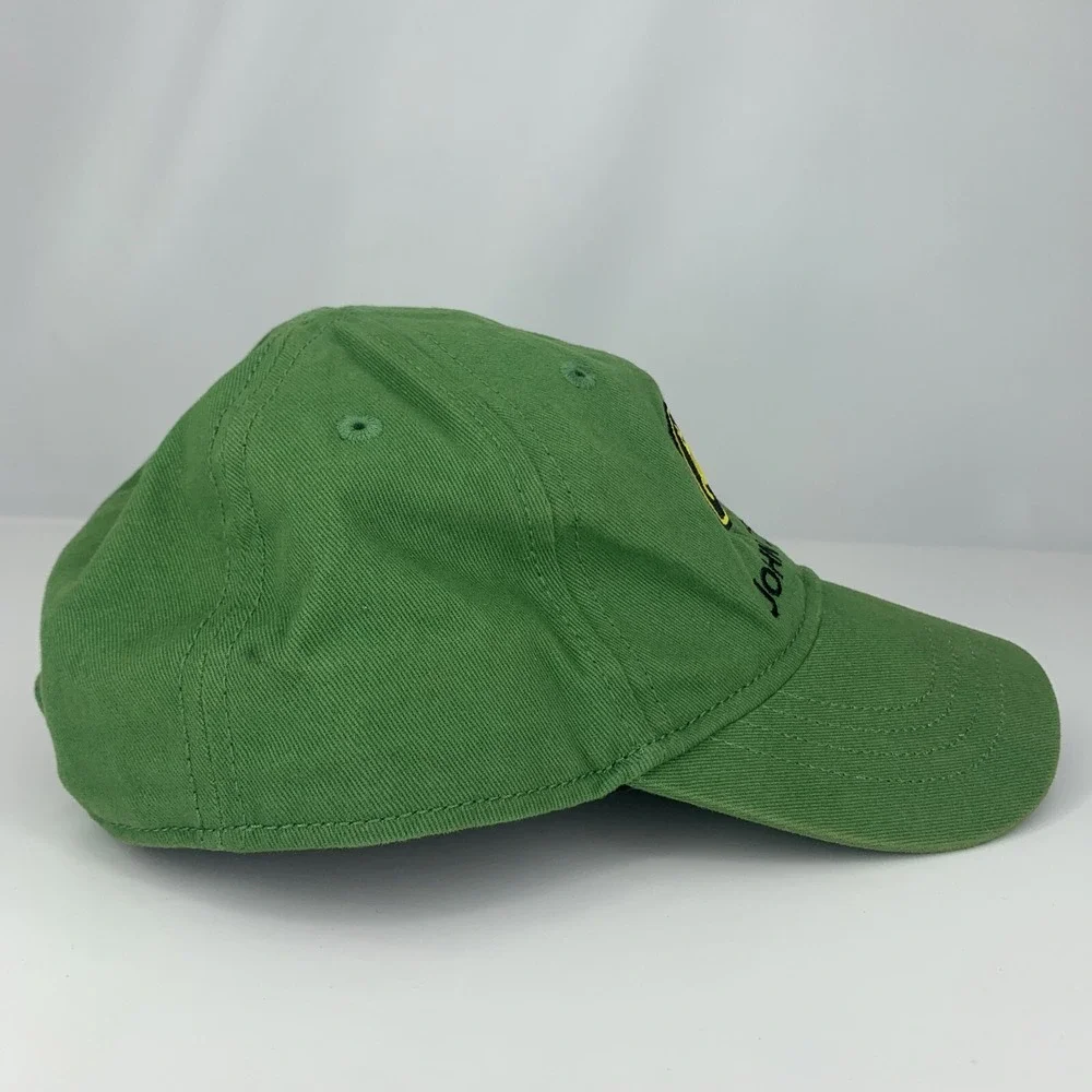 John Deere Hat Youth / Toddler Size Stretch Green Cap w/ No Hard Button On Top